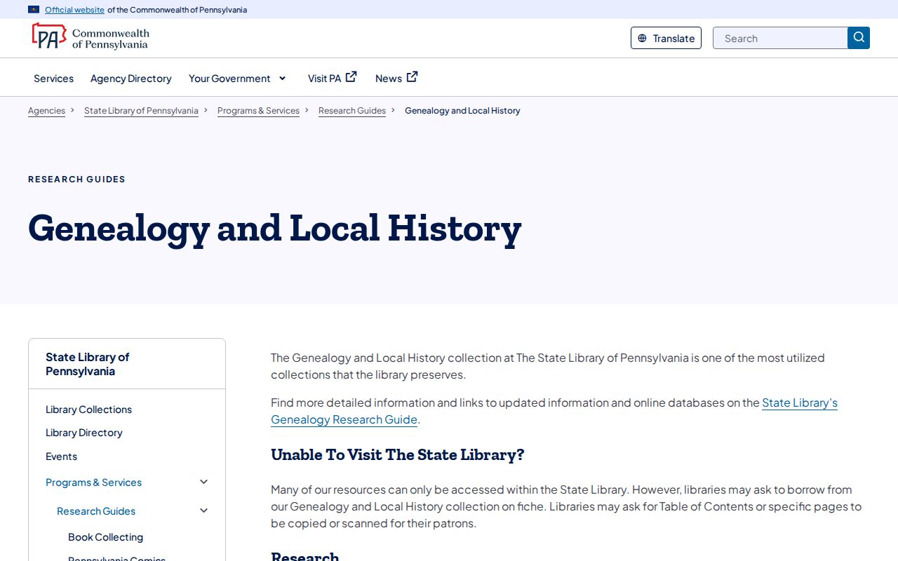Marple Township city directory State Library genealogy guide
