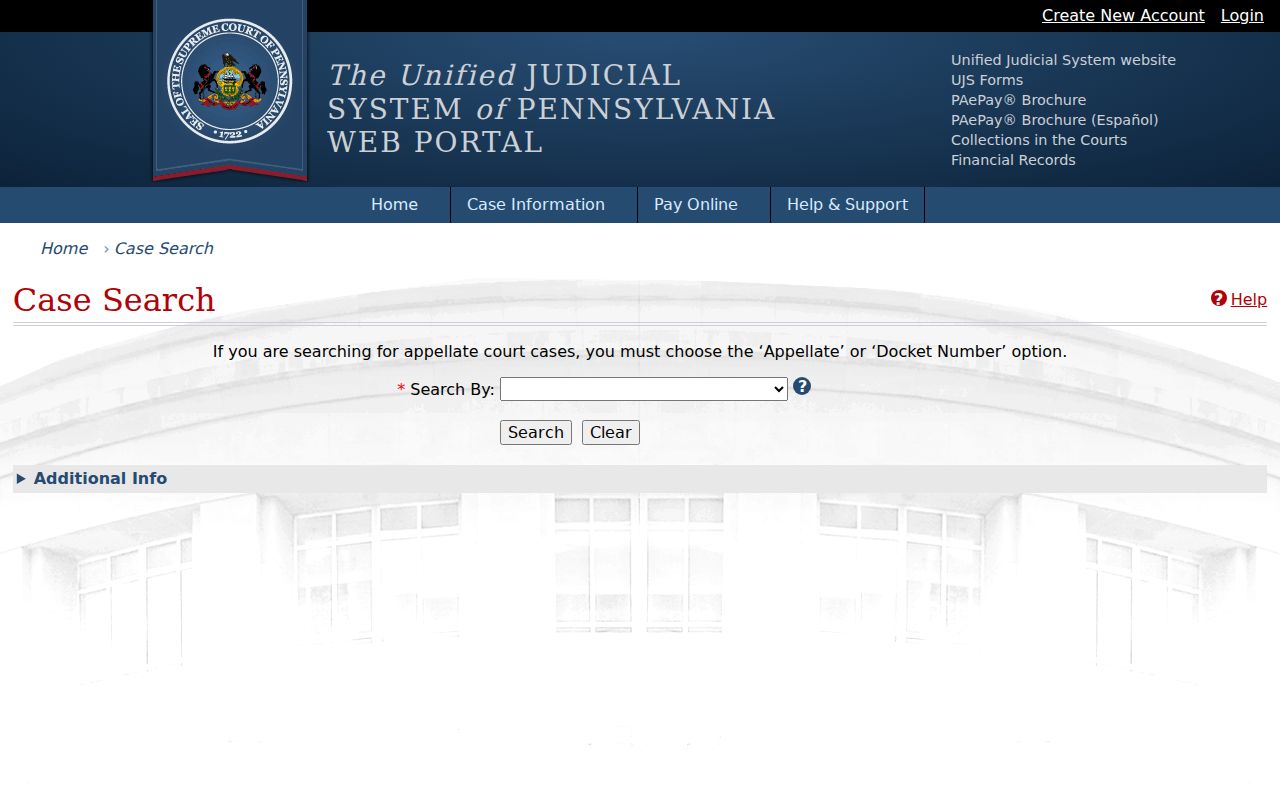 Marple Township residents directory Pennsylvania UJS Case Search