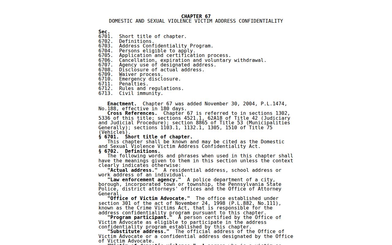 Marple Township neighbors Pennsylvania address-confidentiality statute