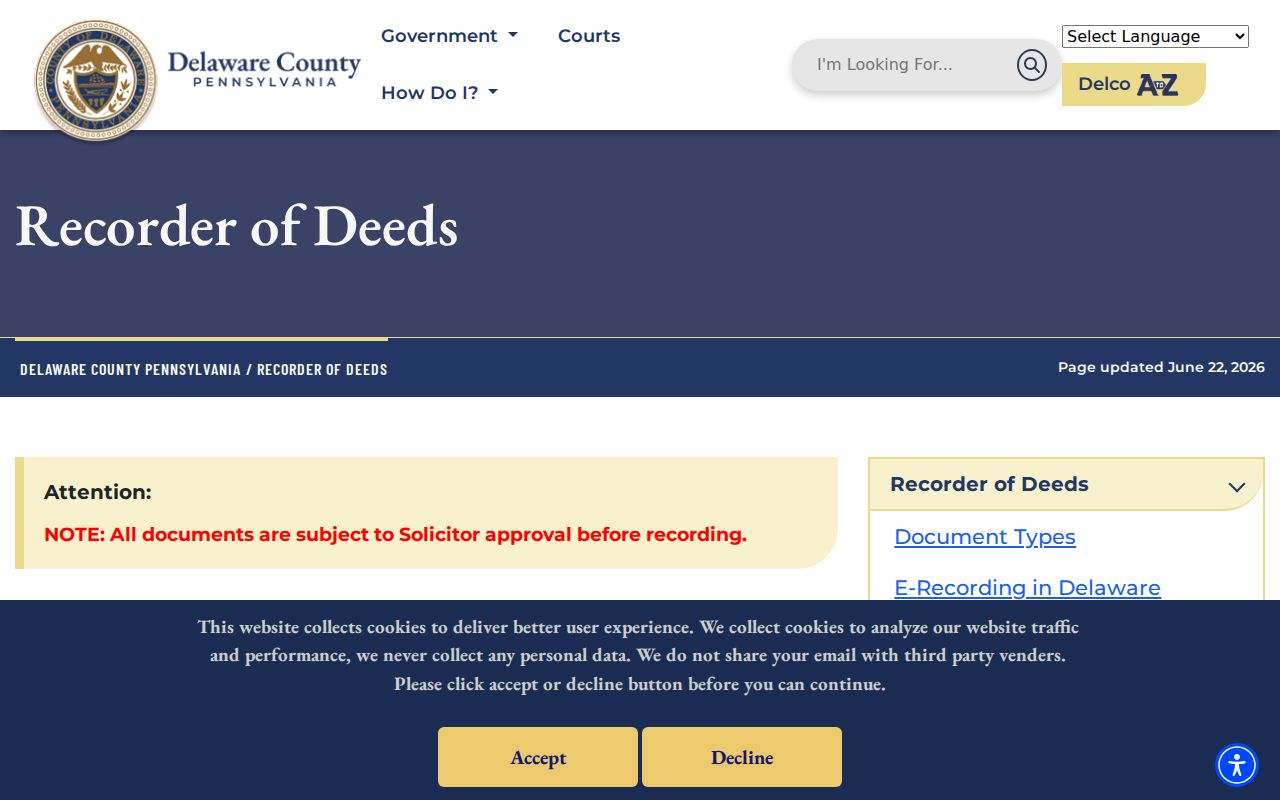 Marple Township street directory Delaware County Recorder of Deeds